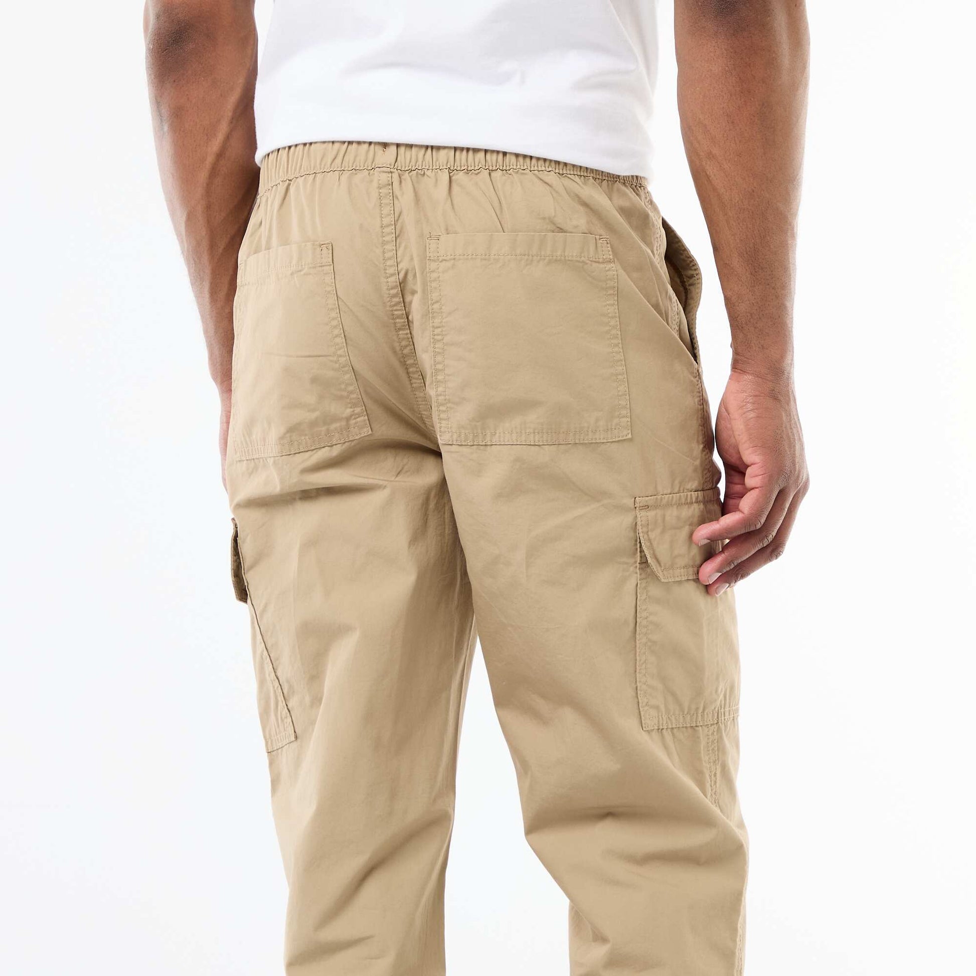 Regular Fit Multi-Pocket Trousers BEIGE