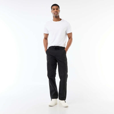 Regular Fit Multi-Pocket Trousers BLACK