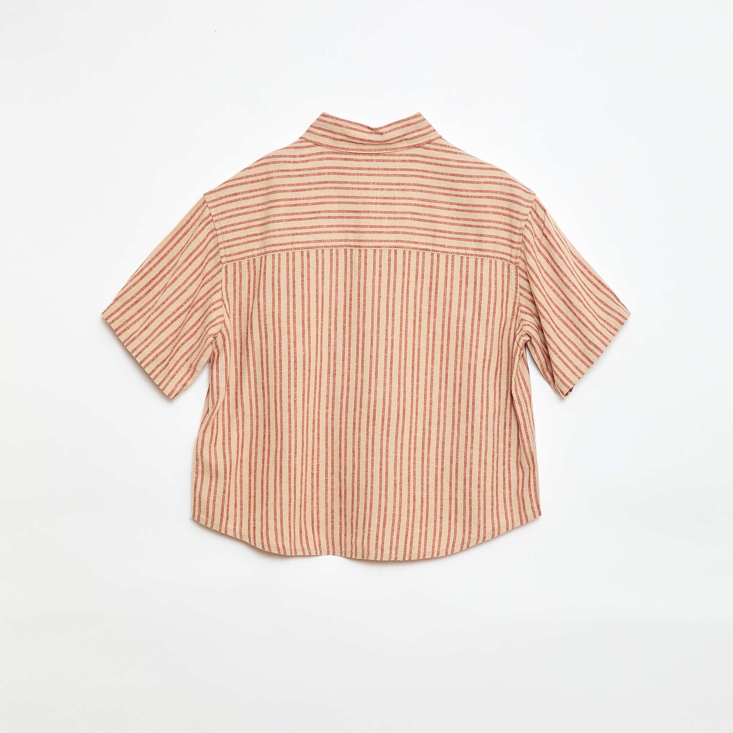 Oversized Striped Shirt BEIGE