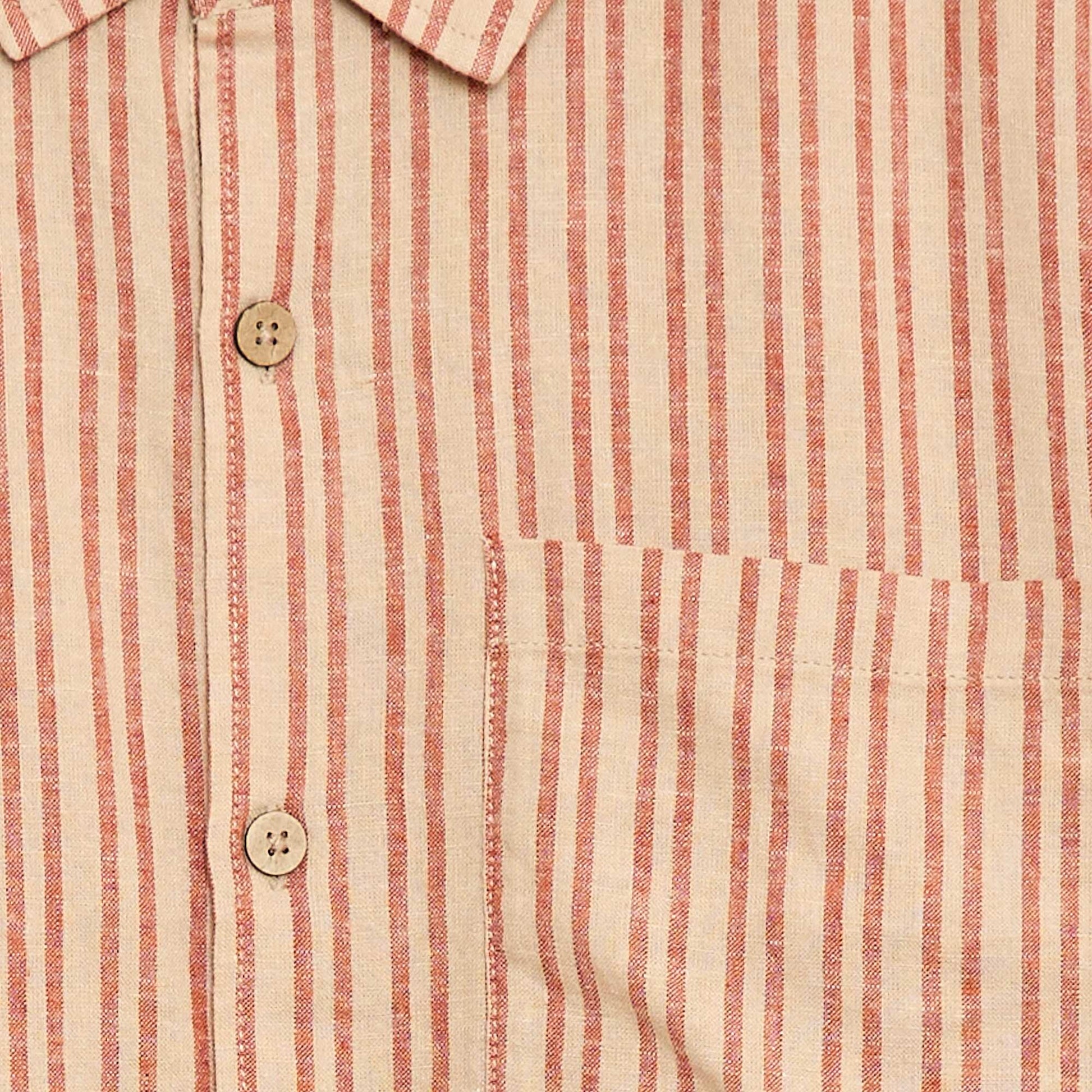 Oversized Striped Shirt BEIGE