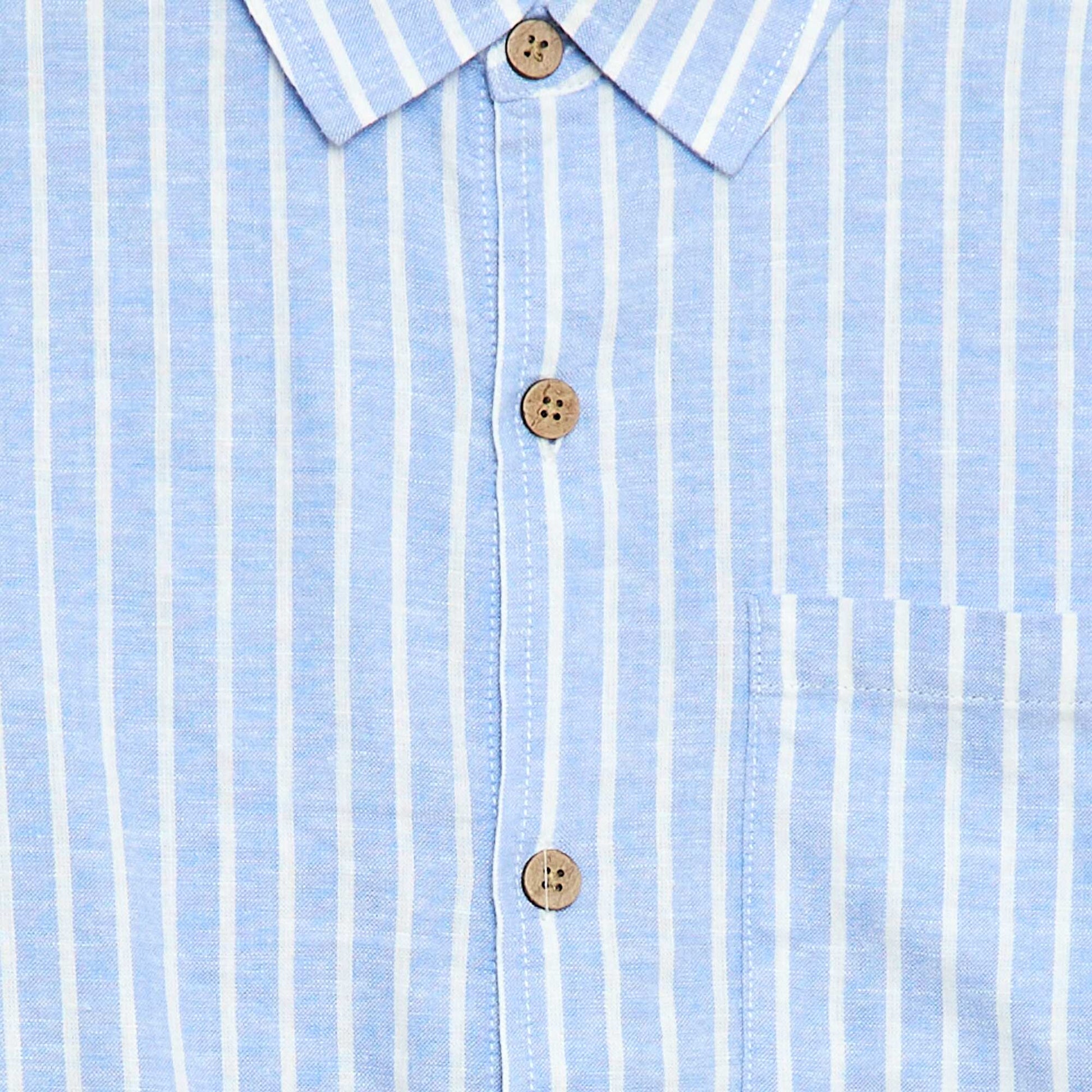 Oversized Striped Shirt BLUE