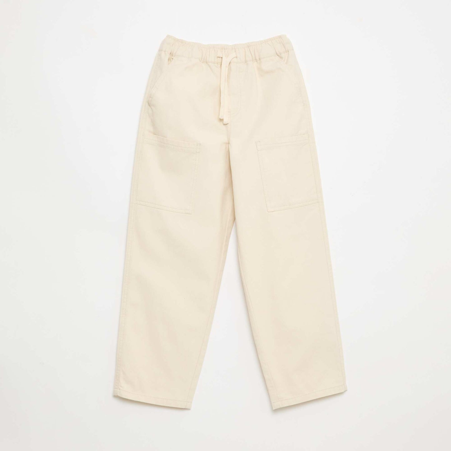 Joggers with patch side pockets BEIGE