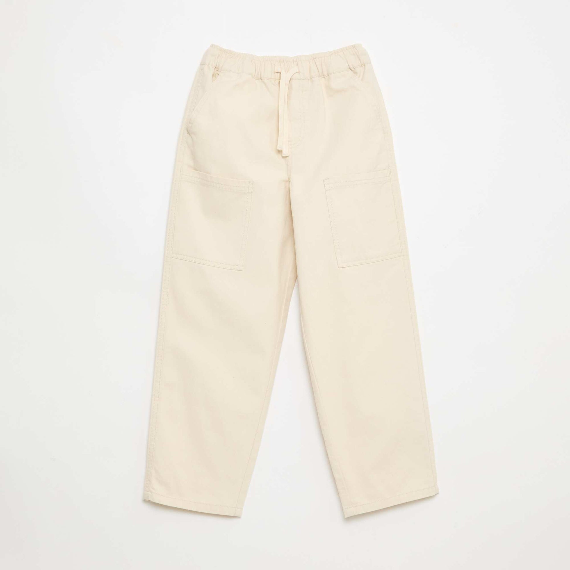 Joggers with patch side pockets BEIGE