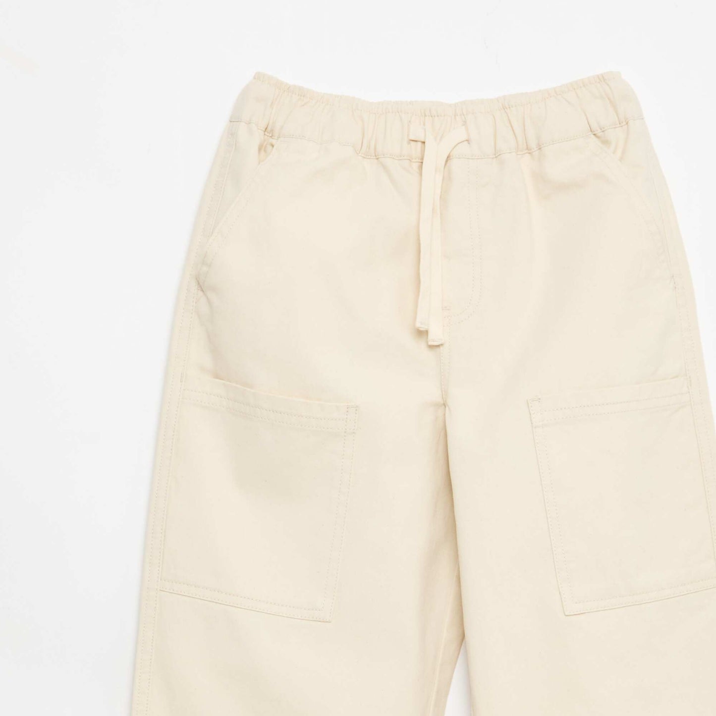 Joggers with patch side pockets BEIGE