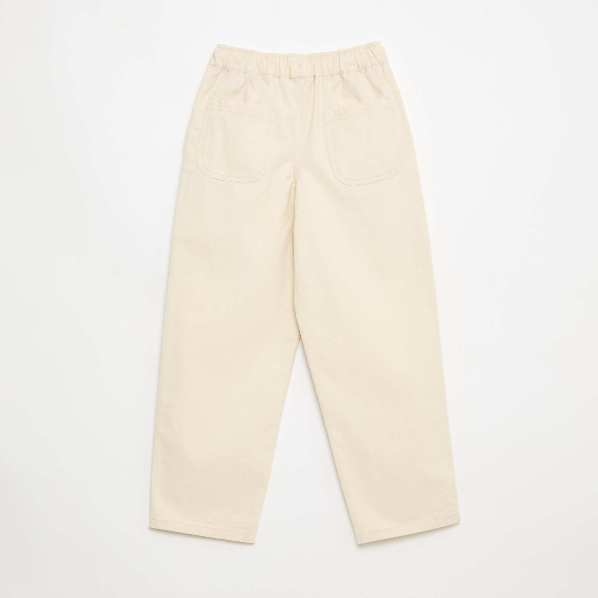 Joggers with patch side pockets BEIGE