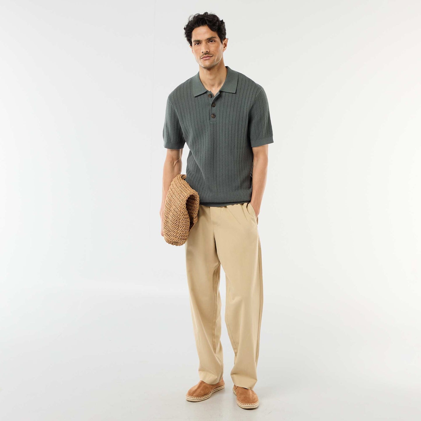 Joggers with Elasticated Waist BEIGE