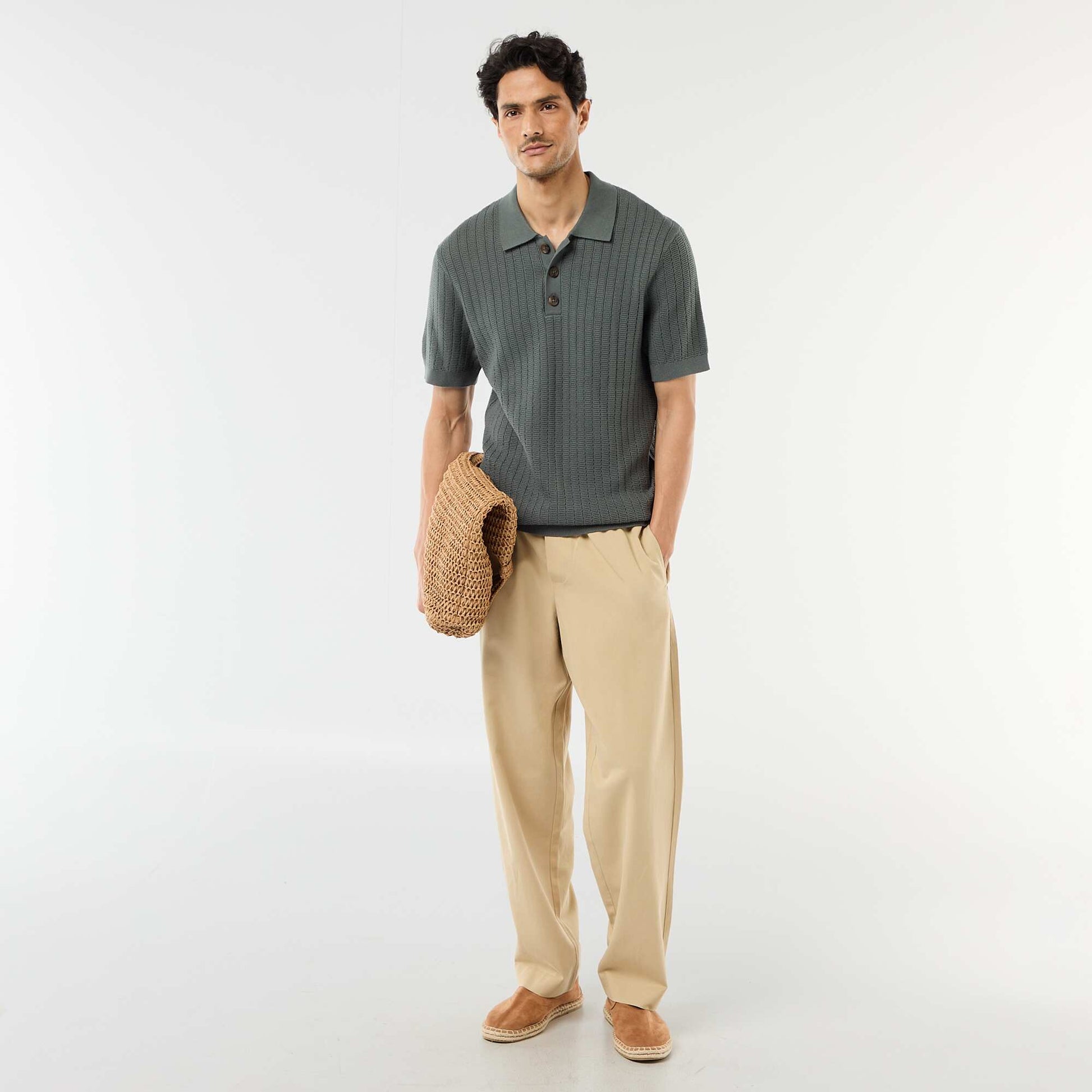 Joggers with Elasticated Waist BEIGE