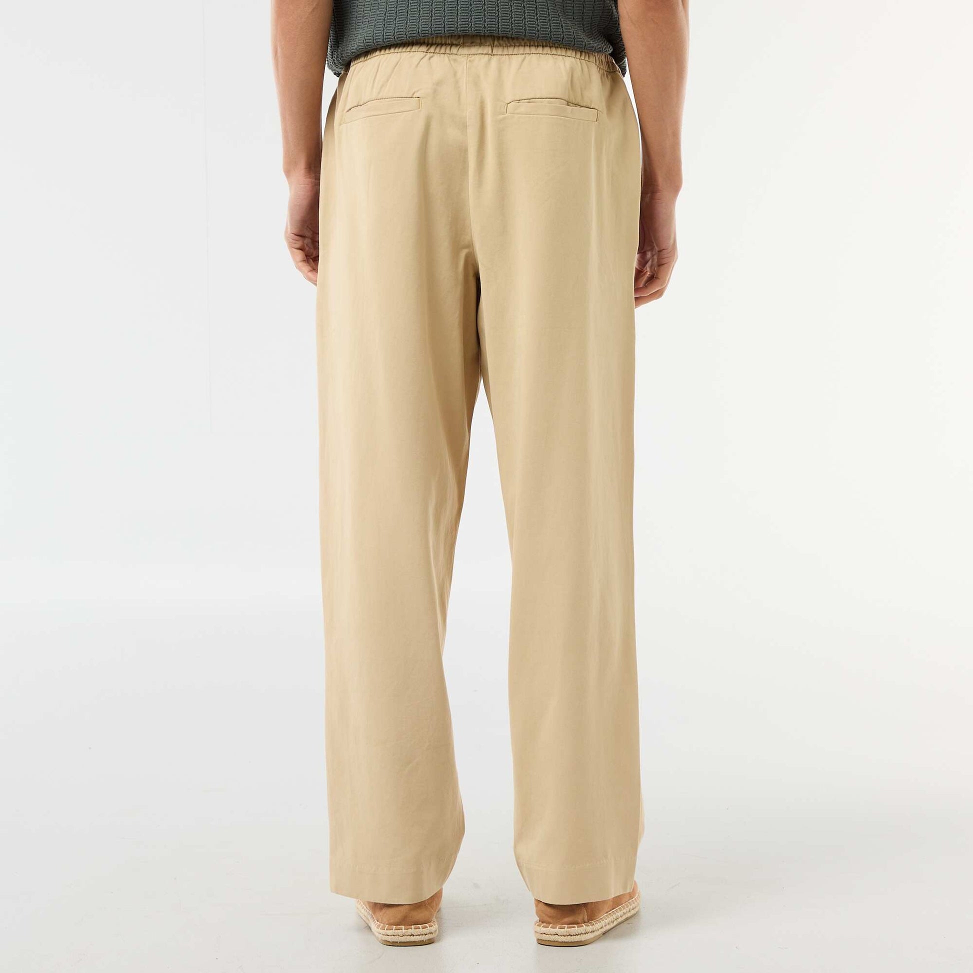 Joggers with Elasticated Waist BEIGE
