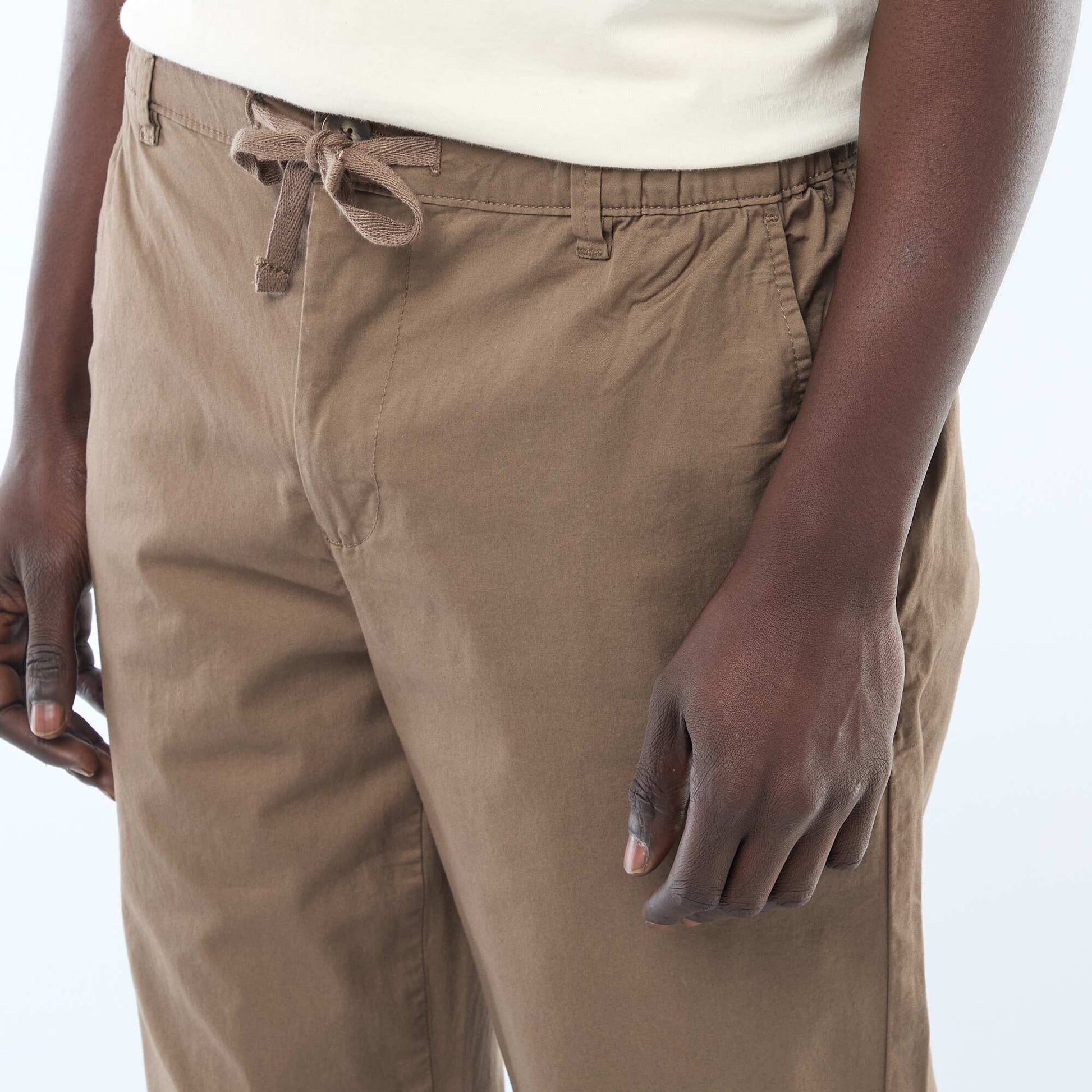 Regular Twill Trousers BROWN