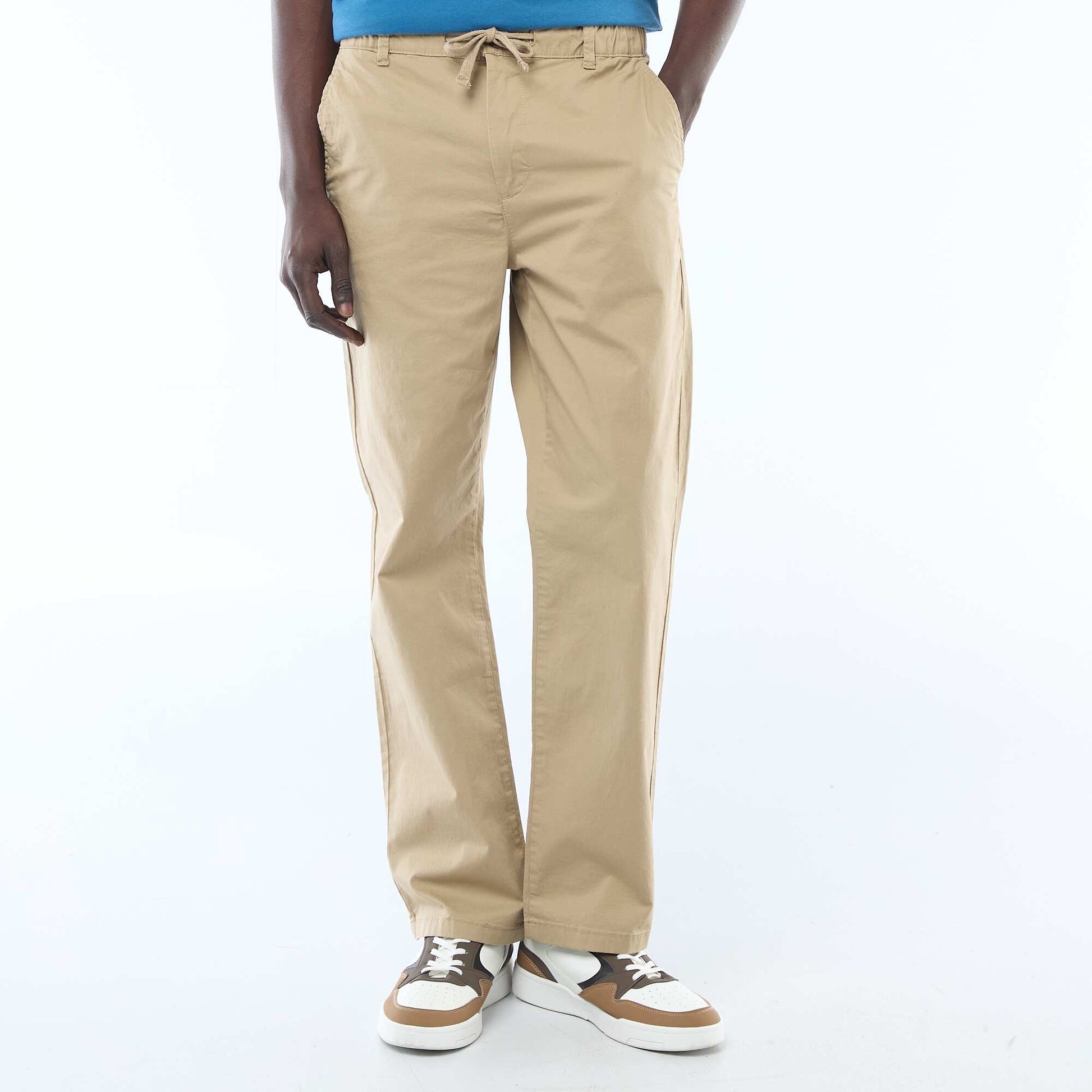 Regular Twill Trousers BEIGE