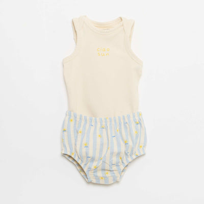 2-piece set - bodysuit + shorts BLUE