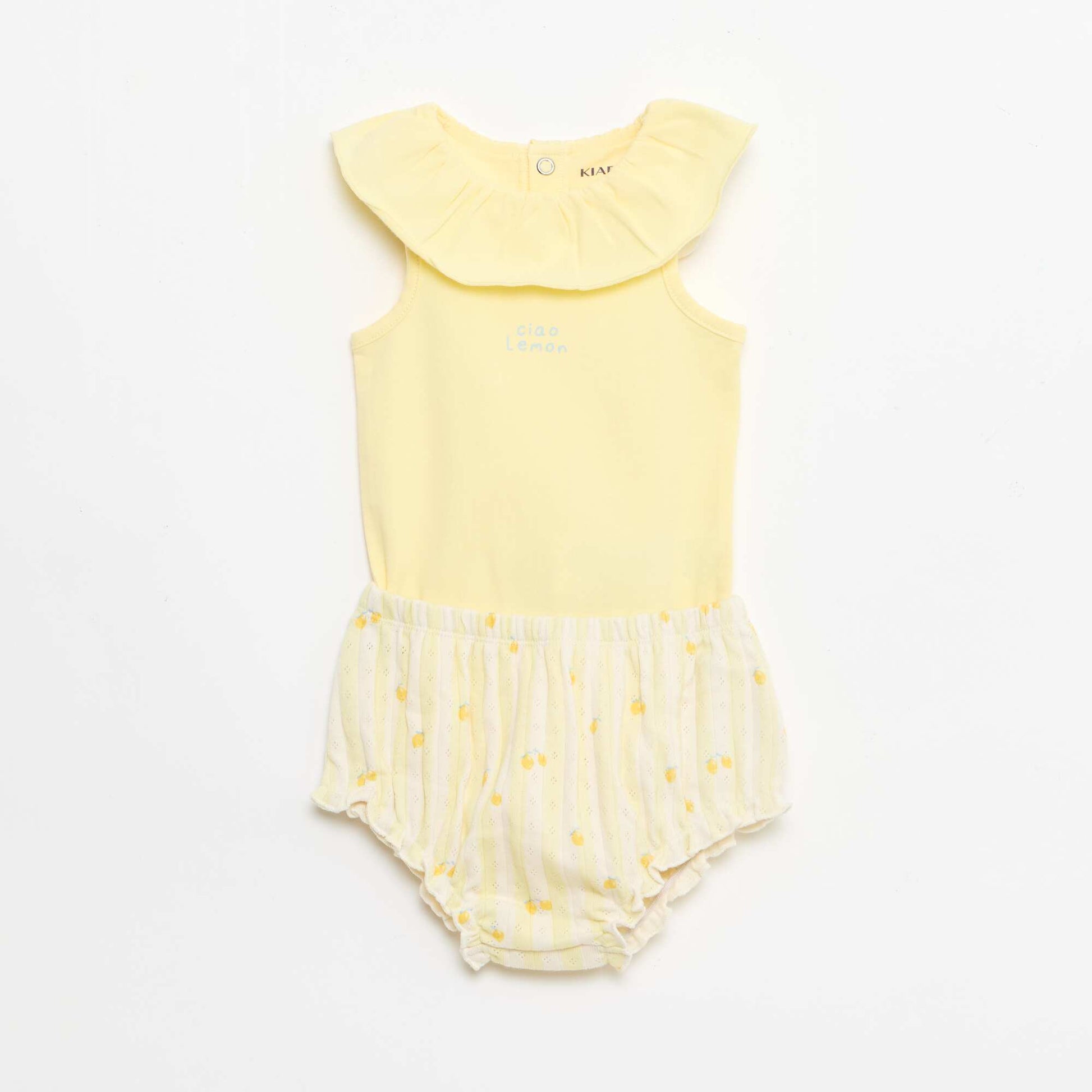 2-piece bodysuit + bloomers set YELLOW