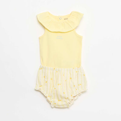 2-piece bodysuit + bloomers set YELLOW