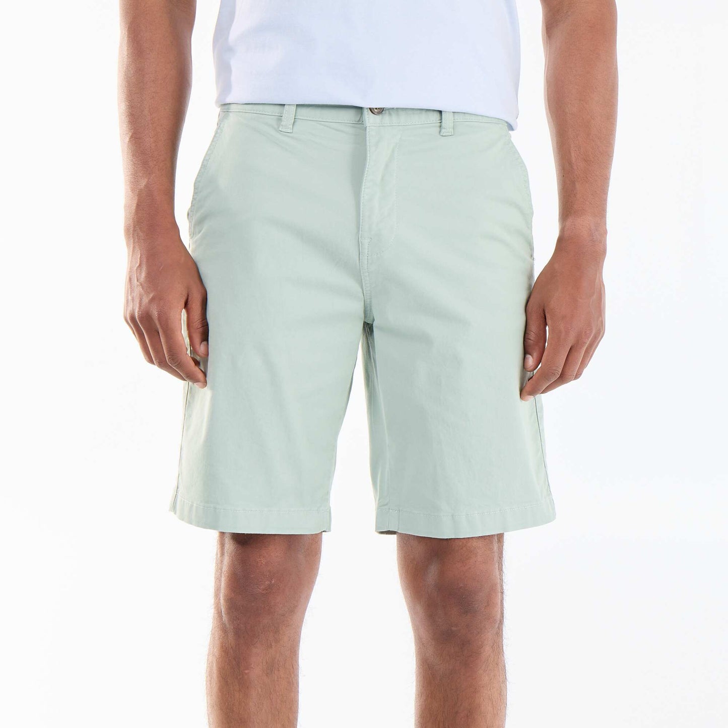 Plain Twill Chino Bermuda Shorts GREEN