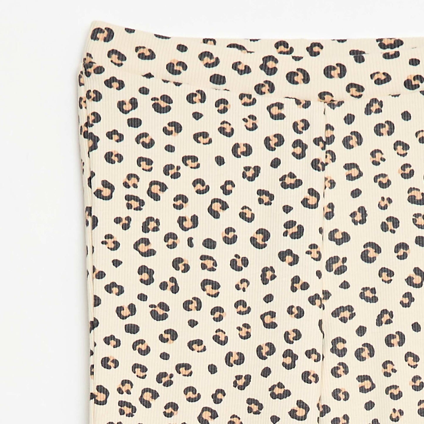 Ribbed Leggings with Pattern BEIGE