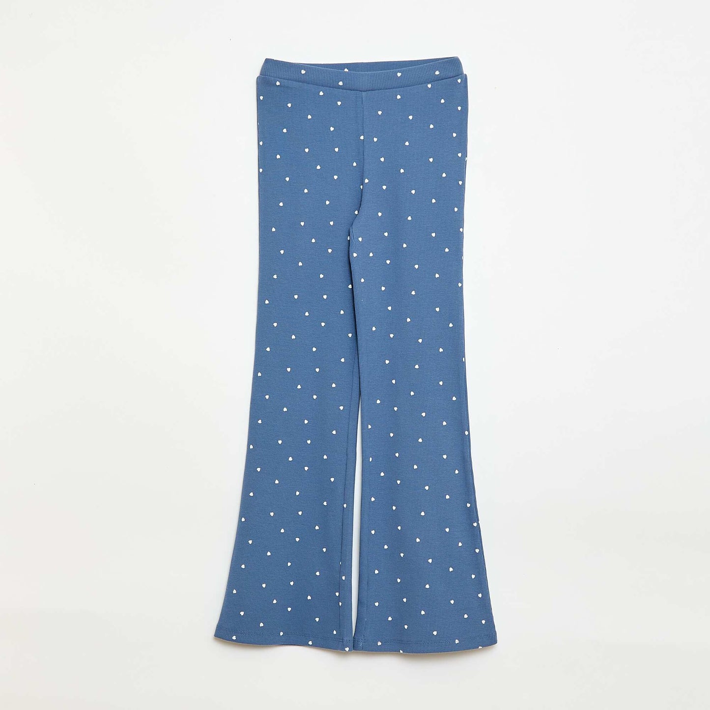Ribbed Leggings with Pattern BLUE
