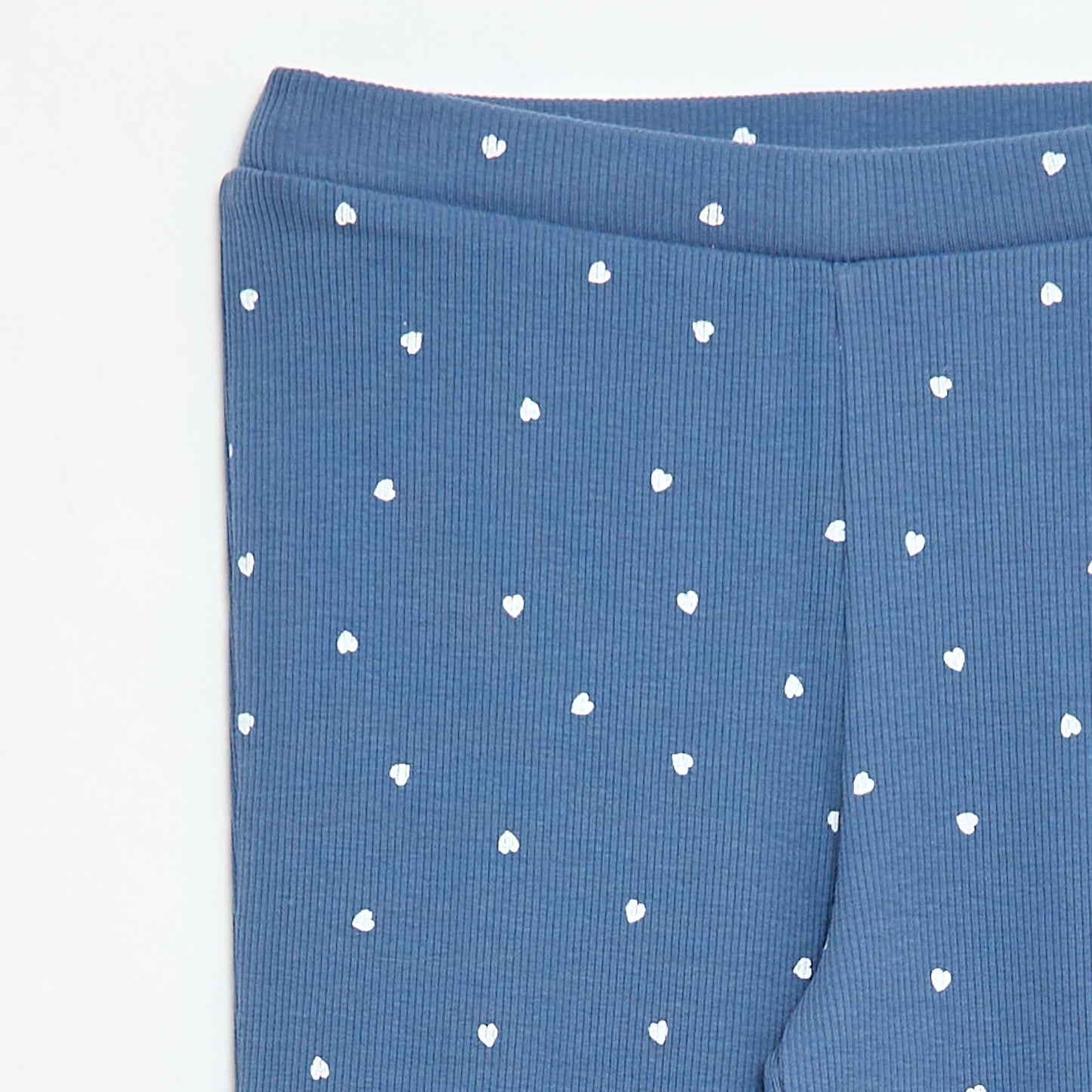 Ribbed Leggings with Pattern BLUE