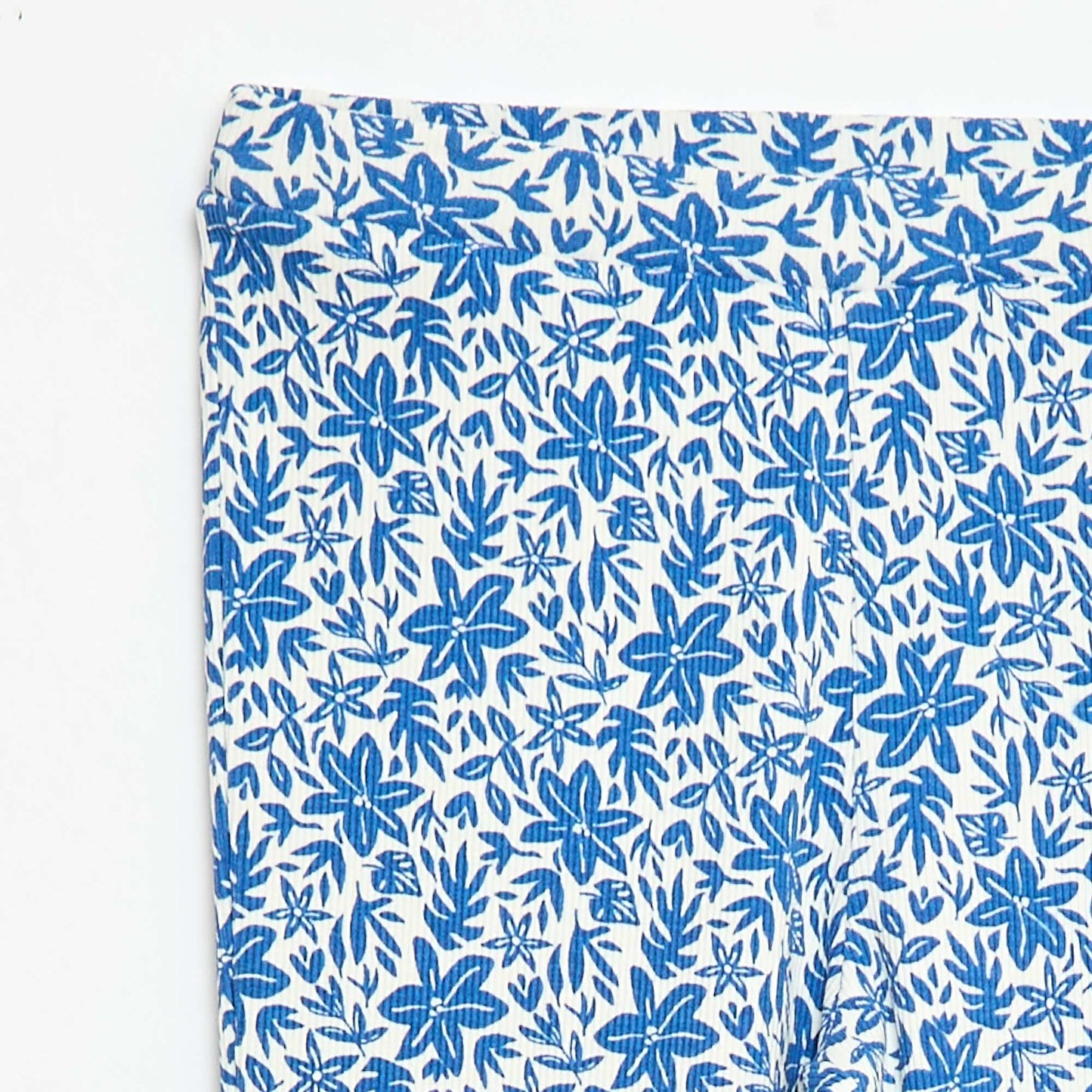 Ribbed Leggings with Pattern BLUE