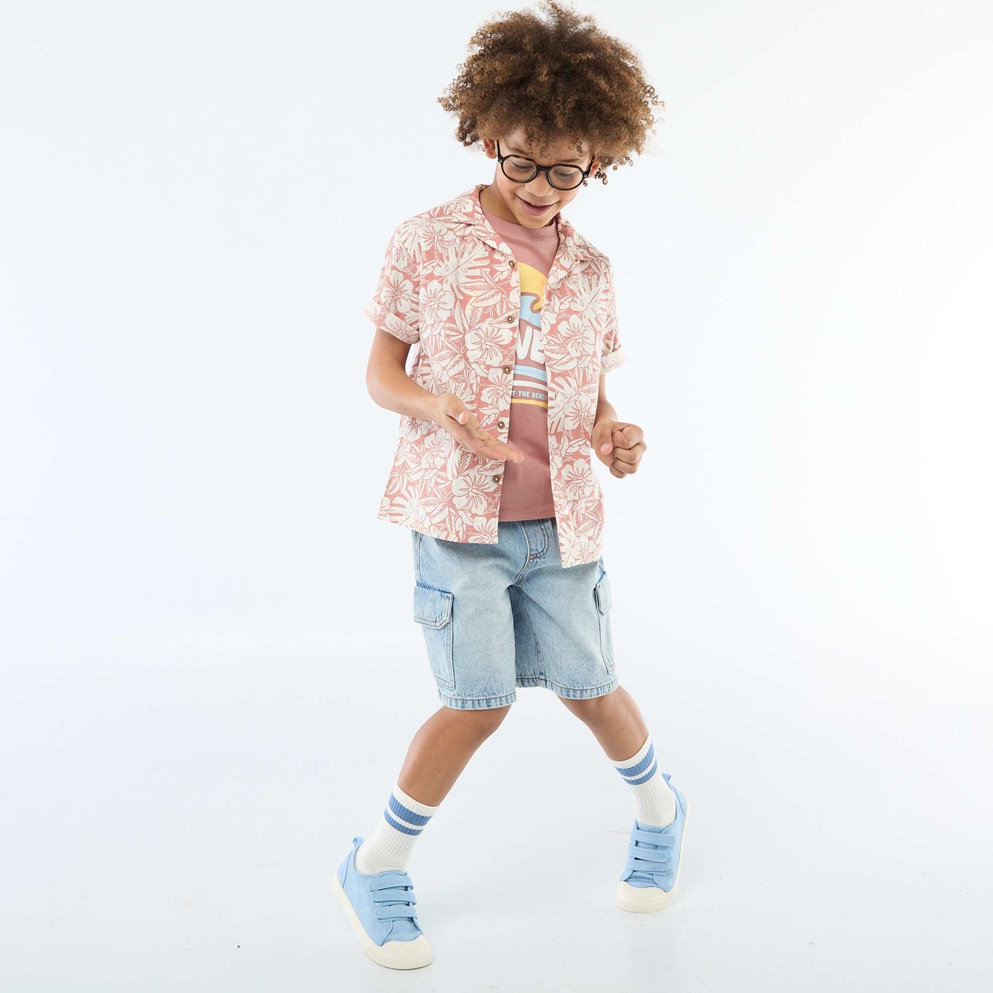 Regular Fit Short-Sleeve Cotton Shirt RED