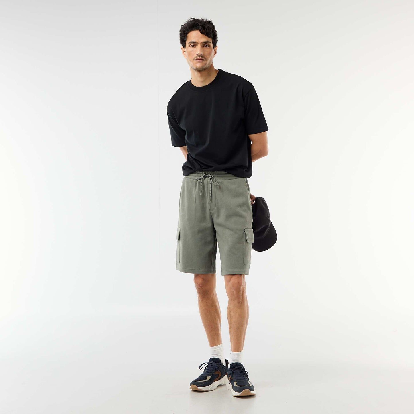 Multi-Pocket Cotton Piqué Bermuda Shorts GREEN