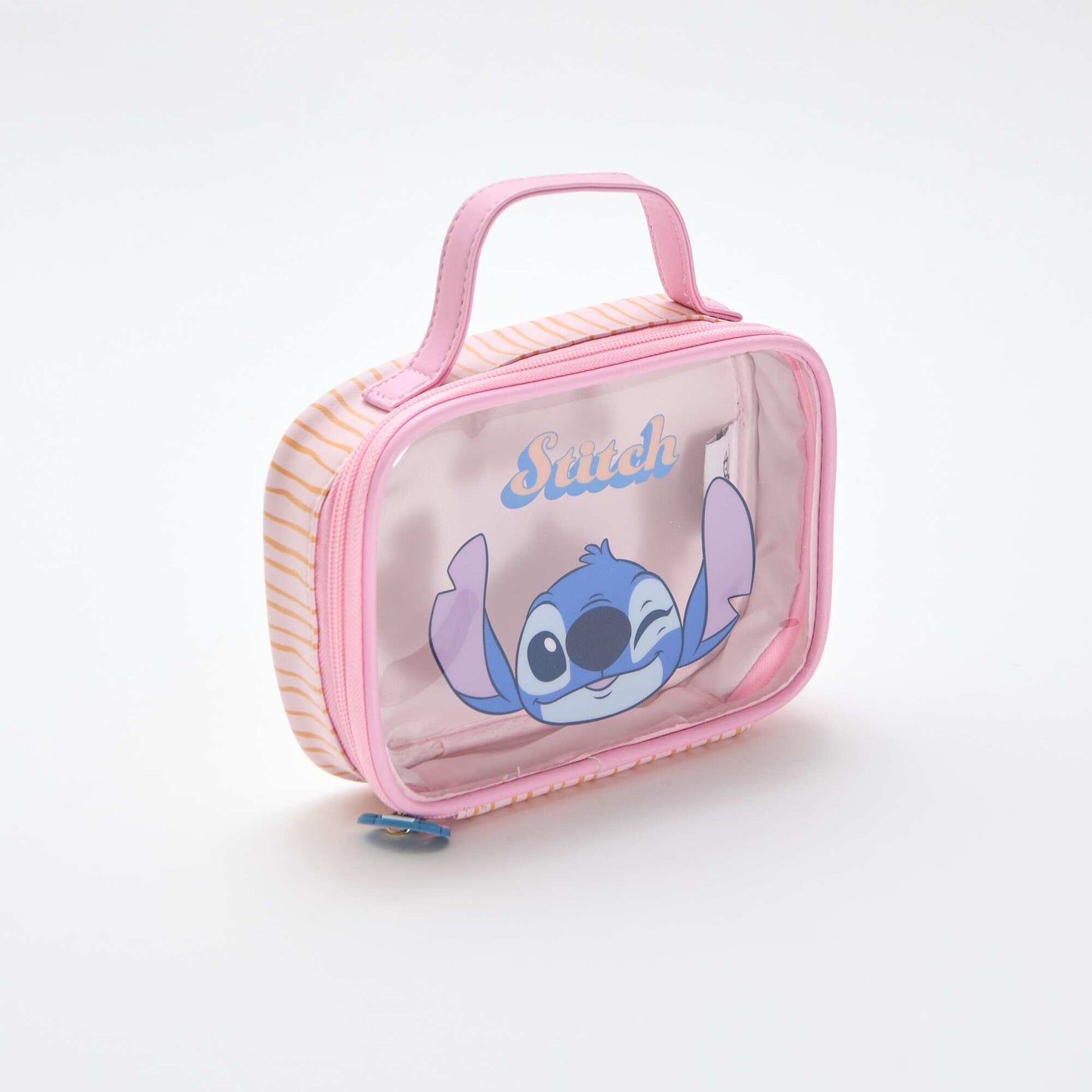 Transparent 'Disney' 'Stitch' Storage Box PINK