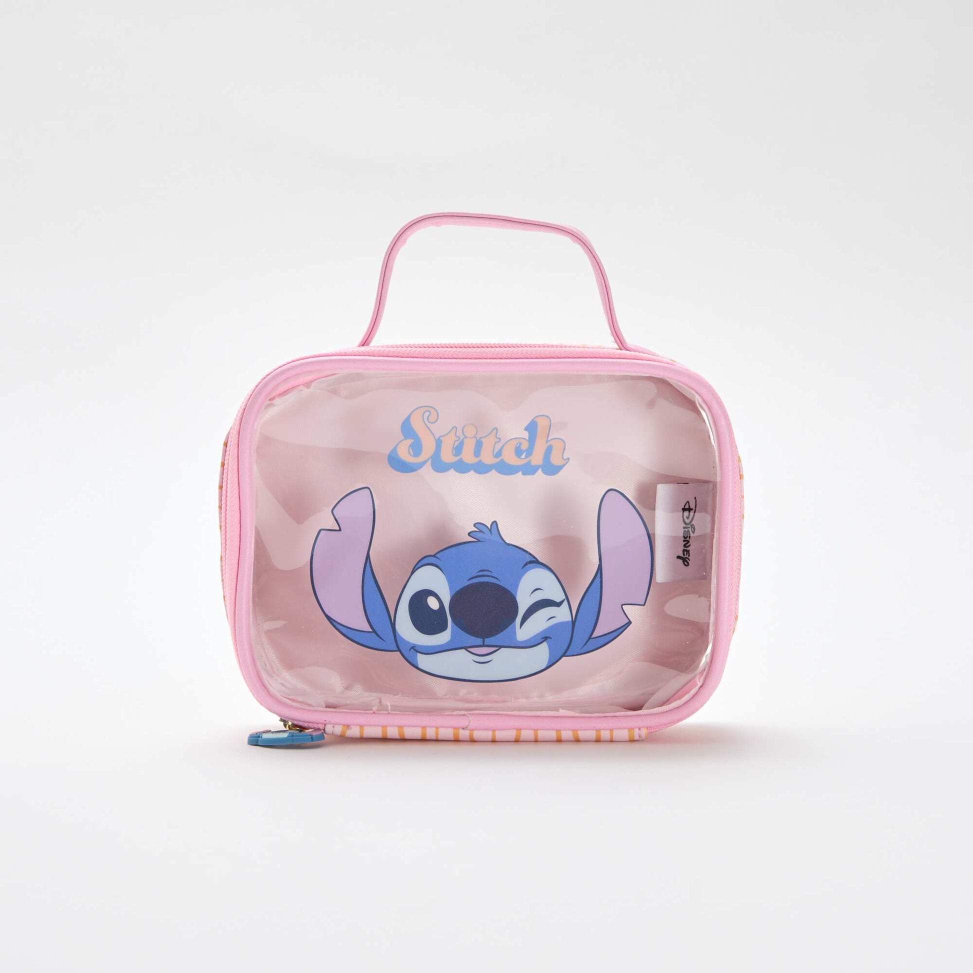 Transparent 'Disney' 'Stitch' Storage Box PINK