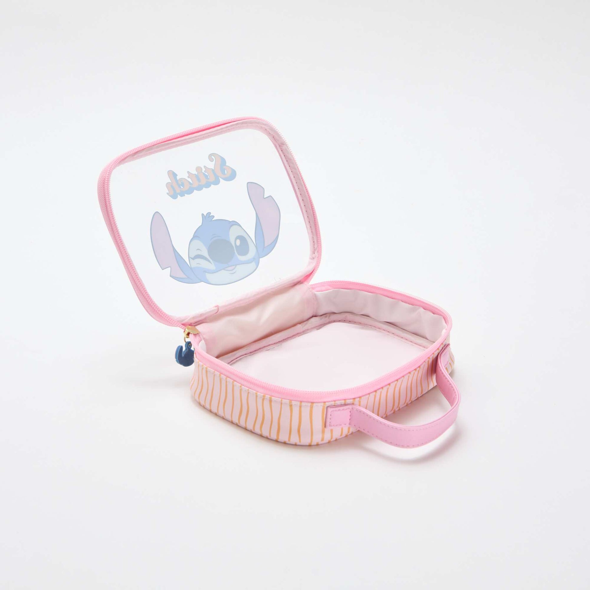 Transparent 'Disney' 'Stitch' Storage Box PINK