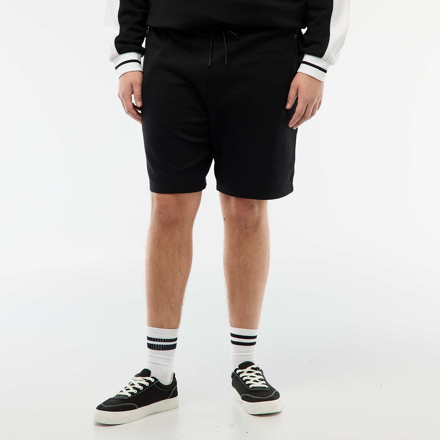 Cotton Piqué Bermuda Shorts BLACK