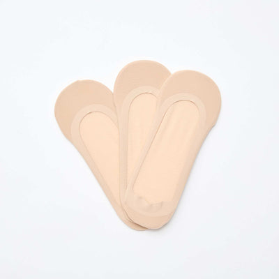 3-Pack of Invisible Liner Socks BEIGE