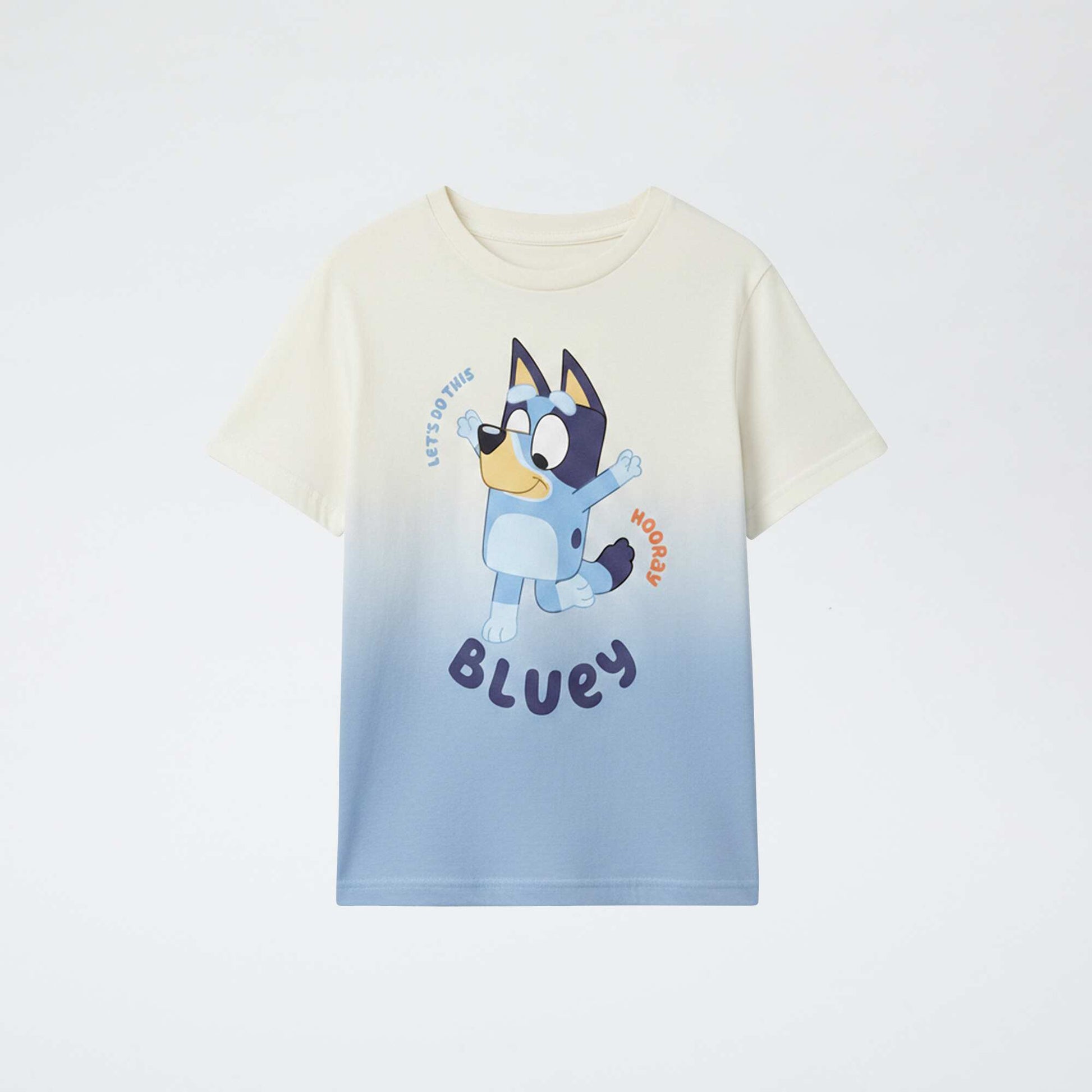 Bluey' Gradient-Style Printed Cotton T-Shirt BLUE