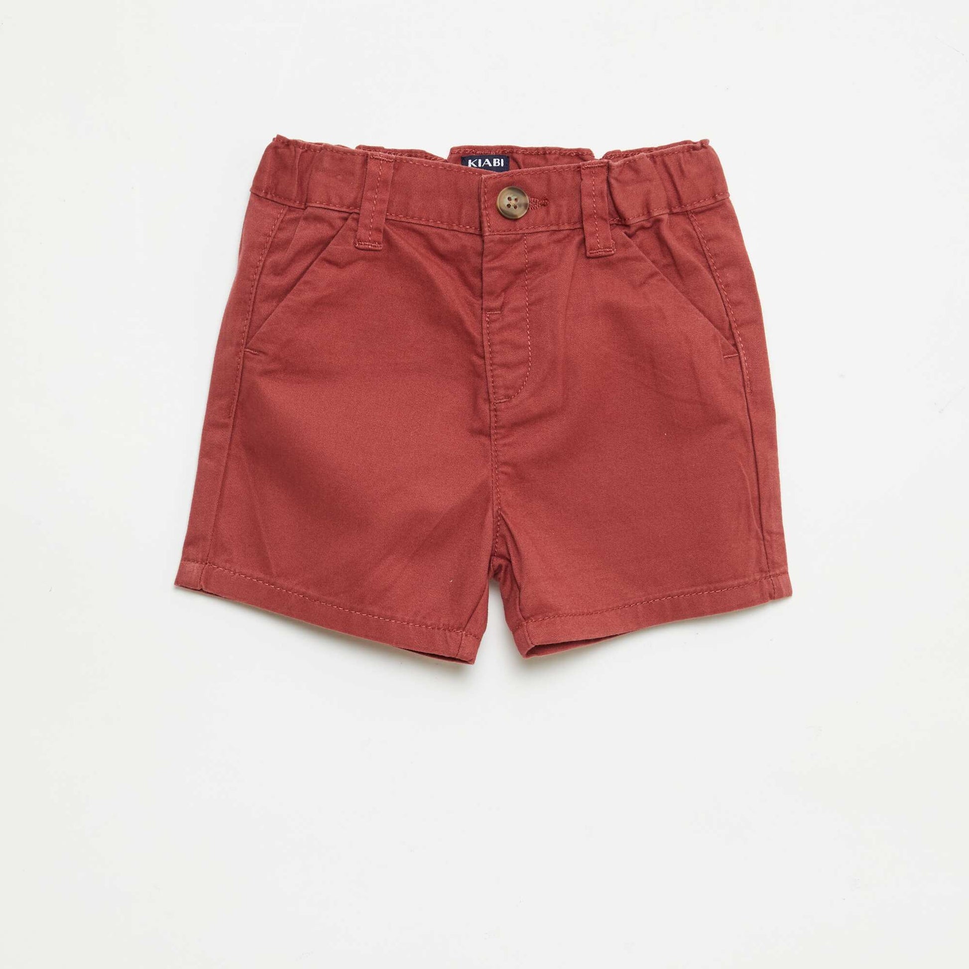 Chino Shorts with Adjustable Waist RED