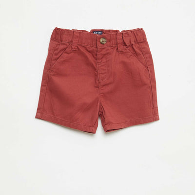 Chino Shorts with Adjustable Waist RED