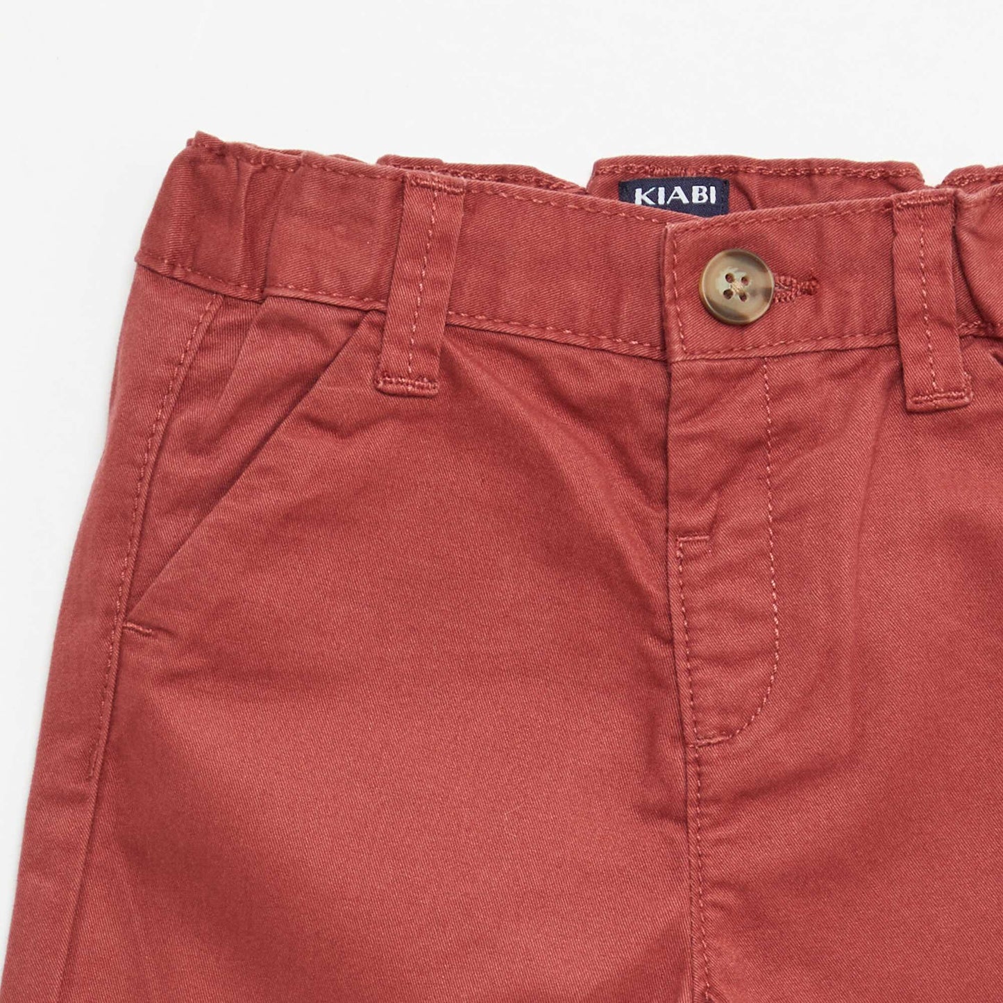 Chino Shorts with Adjustable Waist RED