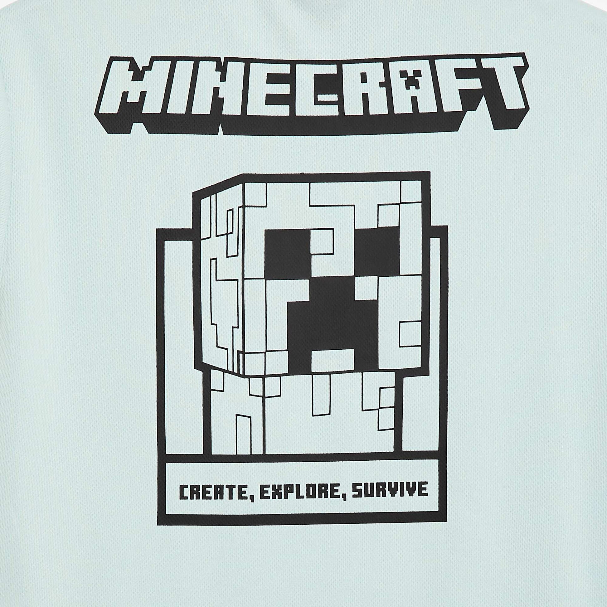 Minecraft Short-Sleeve Flowy Sports T-Shirt BLUE