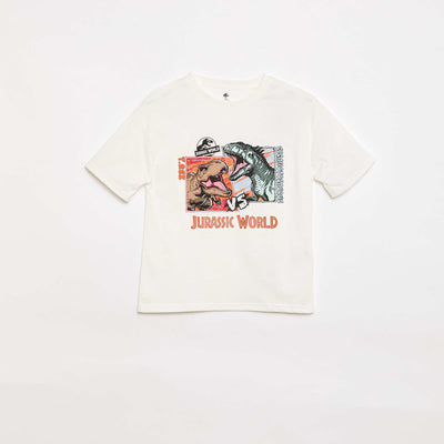 'Jurassic World' Short-Sleeved T-shirt WHITE
