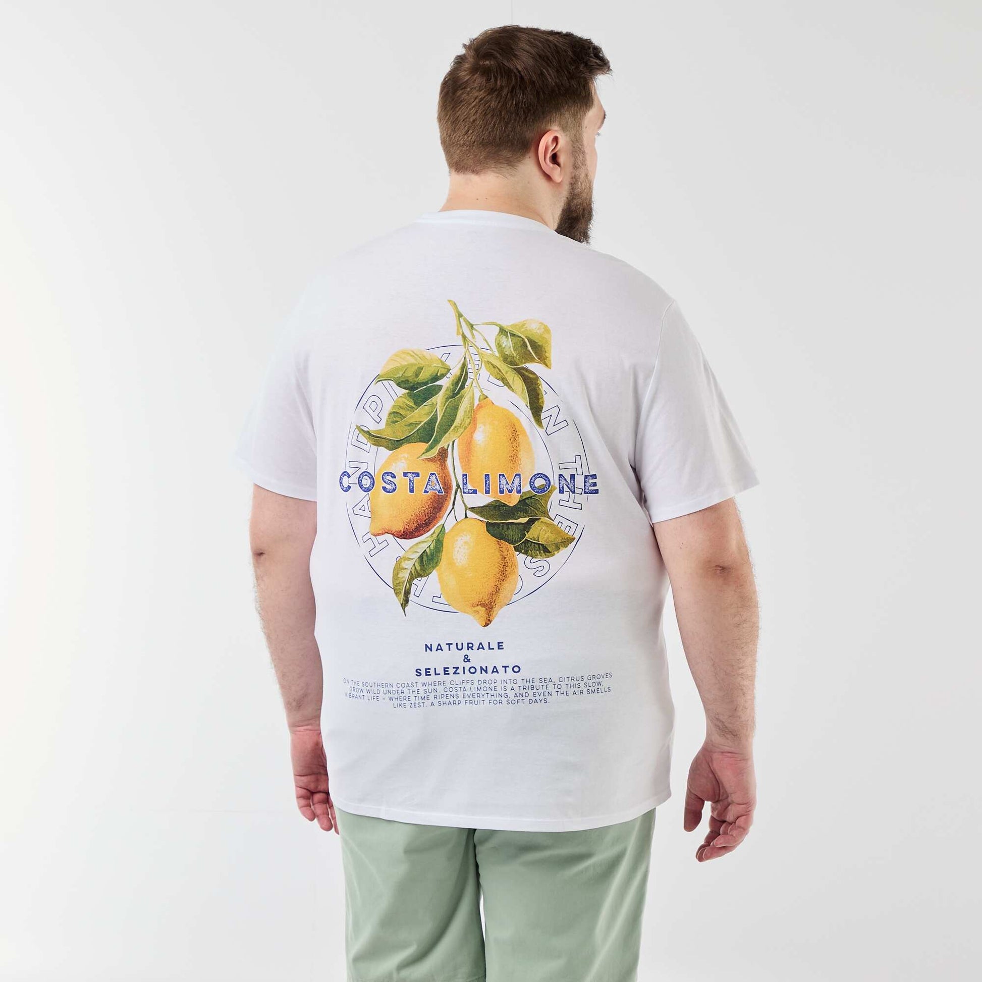 Printed short-sleeved T-shirt WHITE