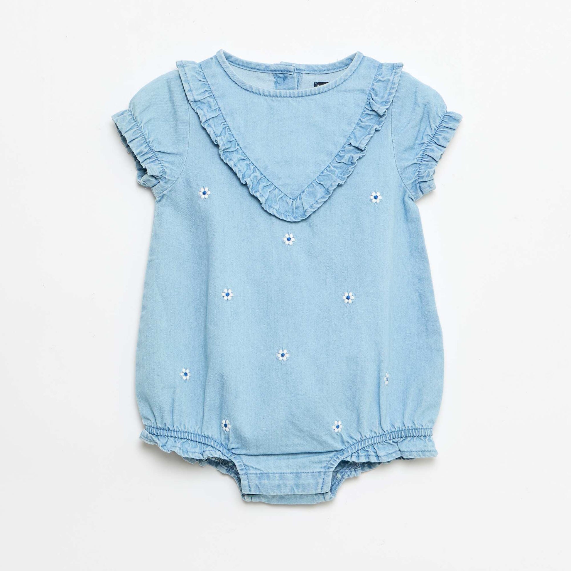 3-Piece Romper  Hat  and Socks Set BLUE