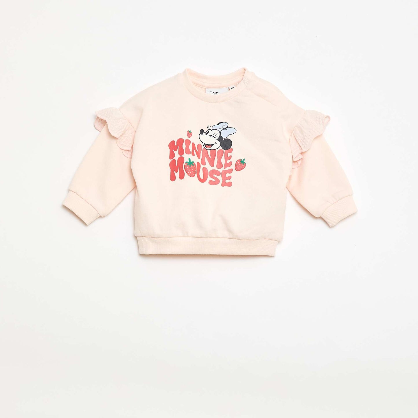 Minnie Disney Long-Sleeved Sweatshirt with Embroidered Ruffles PINK