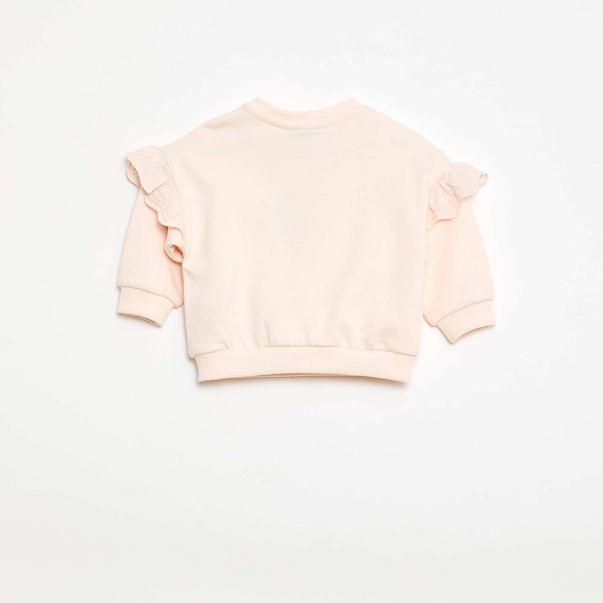 Minnie Disney Long-Sleeved Sweatshirt with Embroidered Ruffles PINK