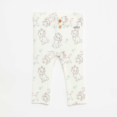 Ribbed 'Disney' Leggings WHITE