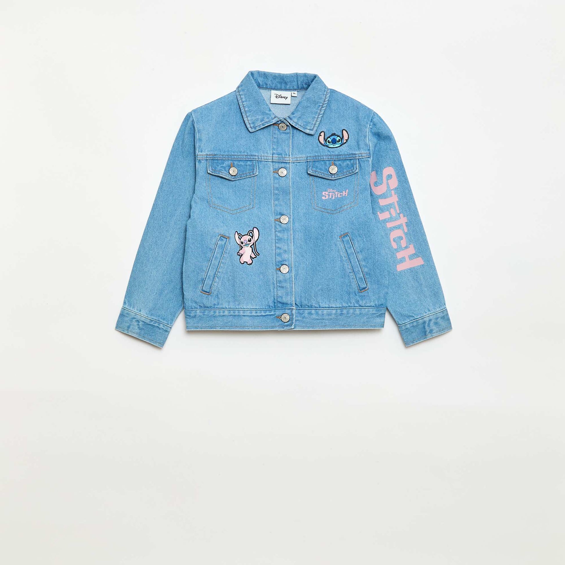 \'Stitch\' button-up denim jacket BLUE
