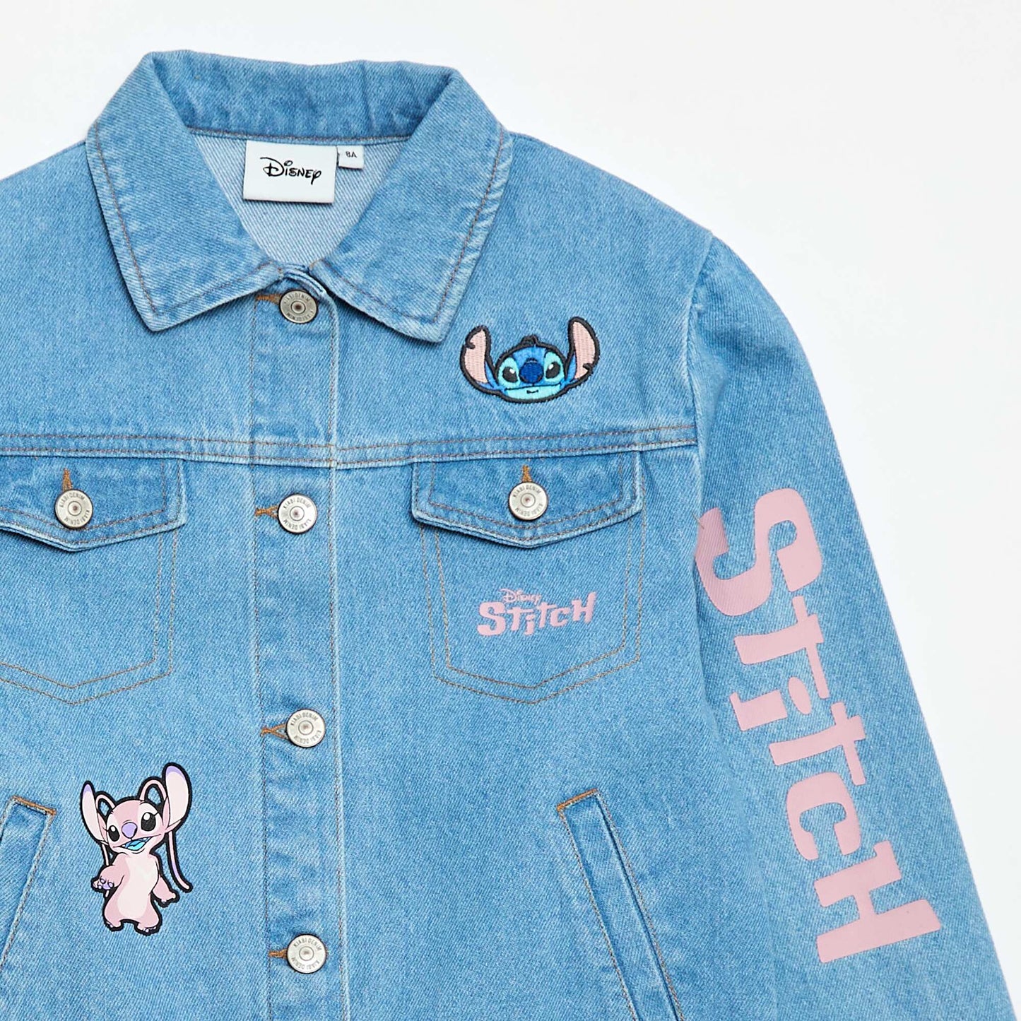\'Stitch\' button-up denim jacket BLUE