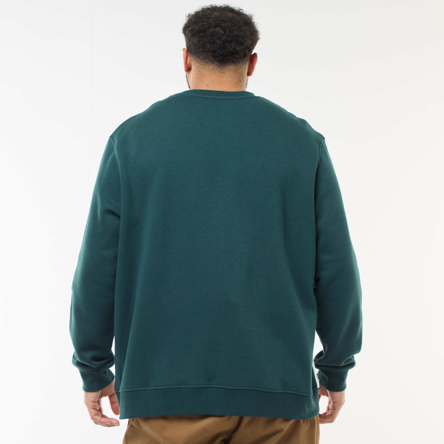 Color Block Fleece Sweatshirt GREEN