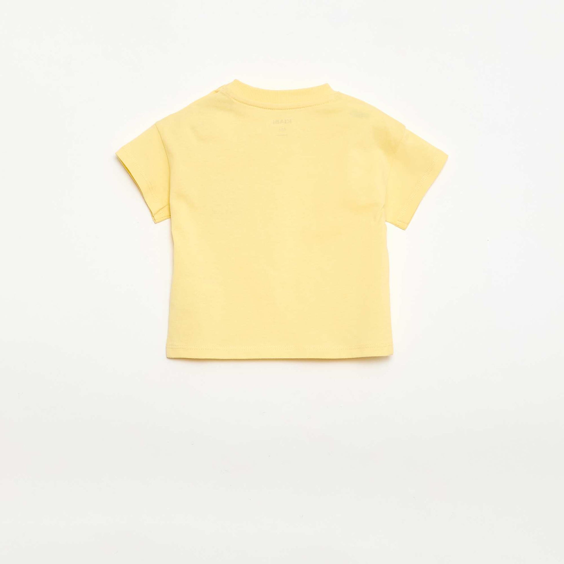 T-shirt with embroidery on chest YELLOW