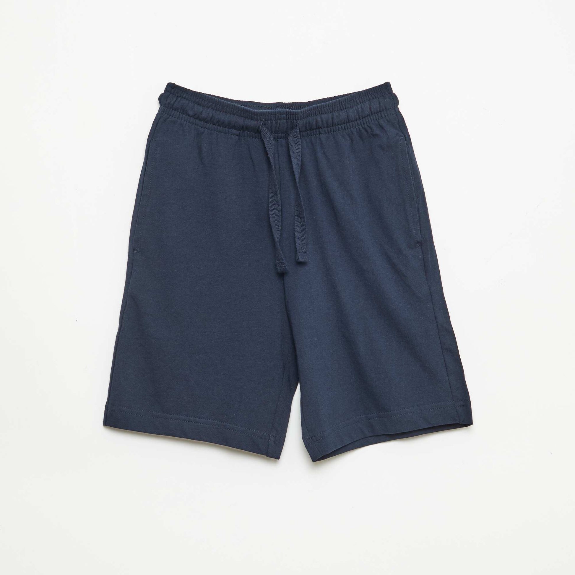 2-Pack of Solid Color Cotton Jersey Shorts BLUE