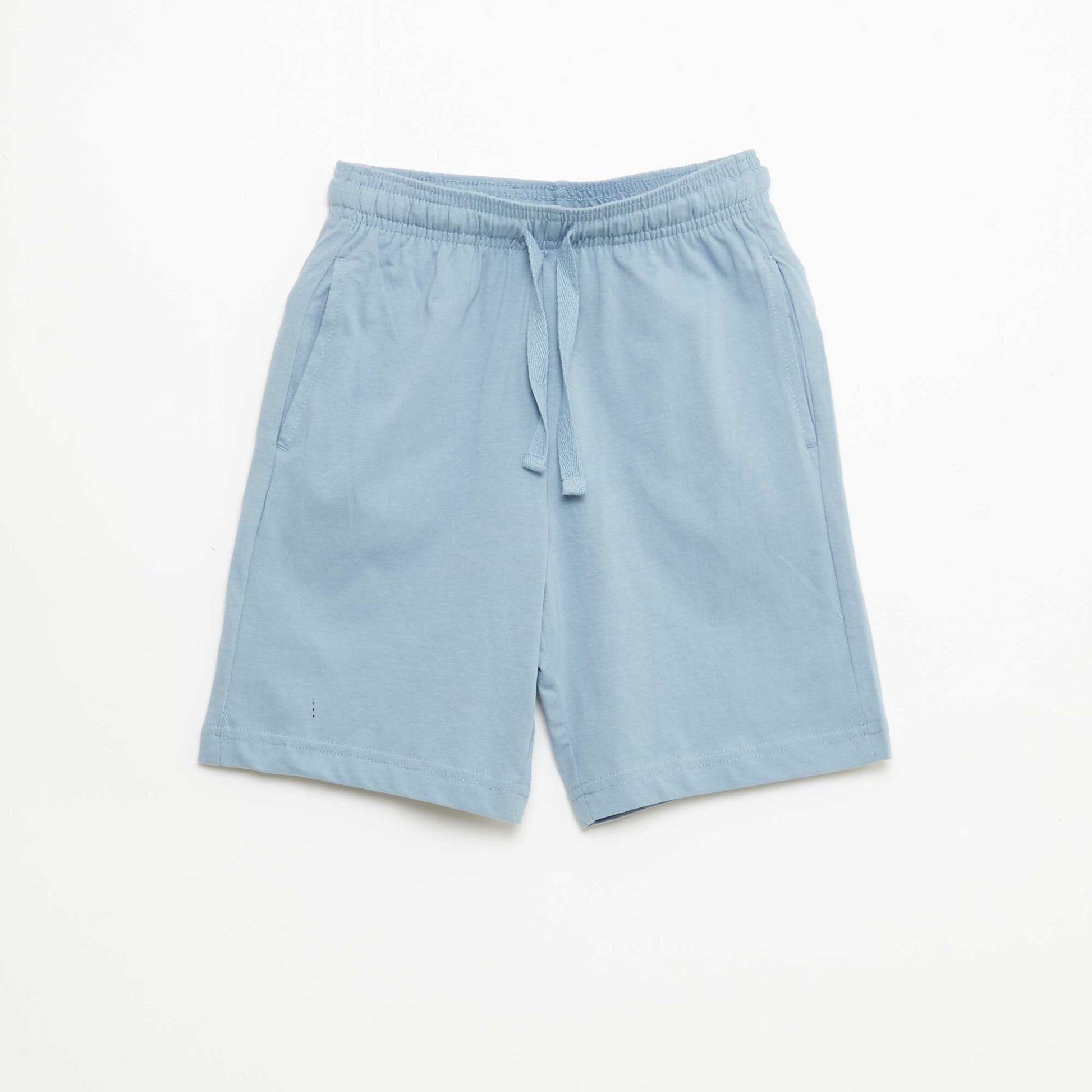 2-Pack of Solid Color Cotton Jersey Shorts BLUE