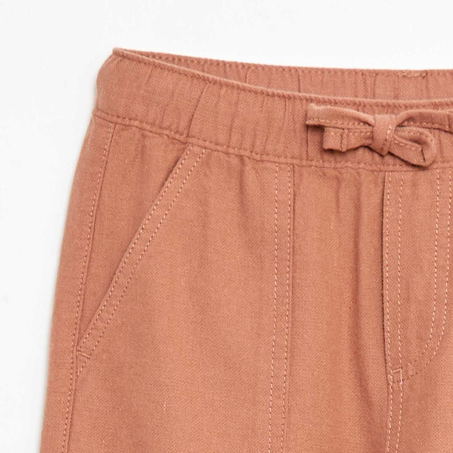 Mixed Linen Trousers BROWN