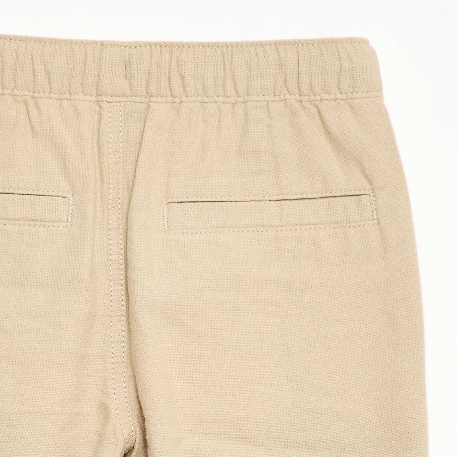 Mixed Linen Trousers BEIGE