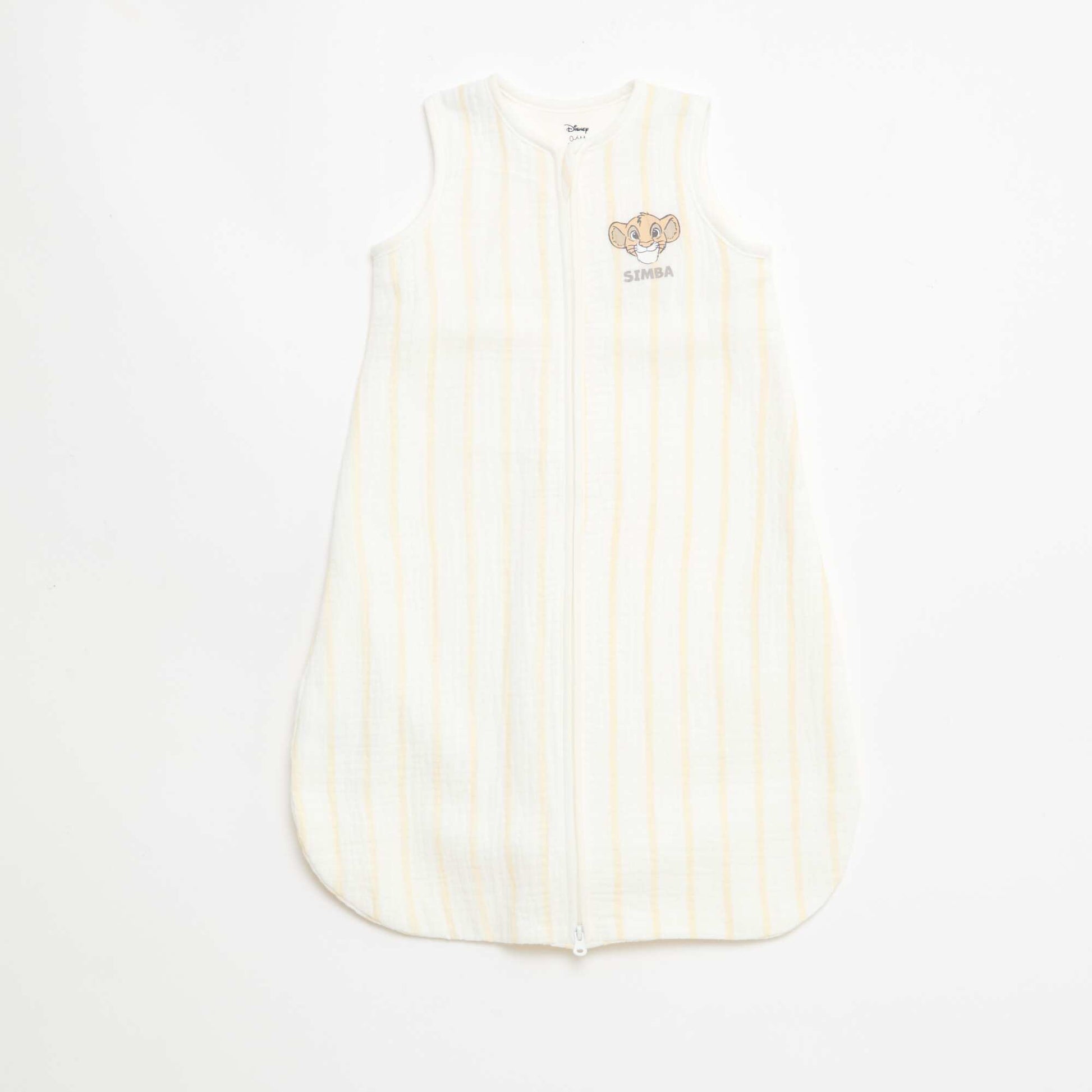 'Disney' 'Simba' Sleeveless Zipped Velvet Sleep Bag WHITE