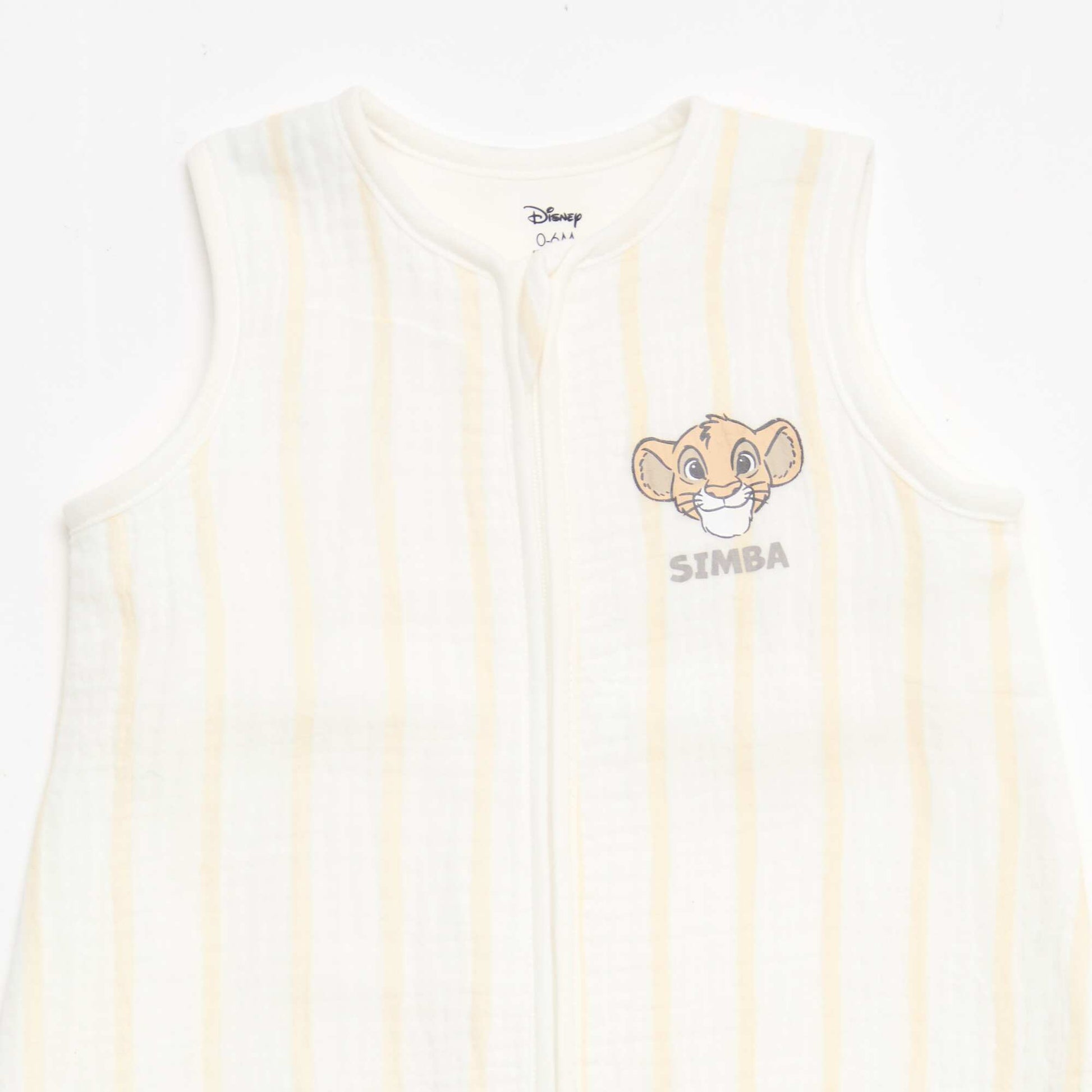 'Disney' 'Simba' Sleeveless Zipped Velvet Sleep Bag WHITE